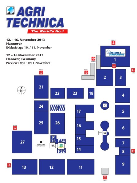 AGRITECHNICA Hallenplan 2013