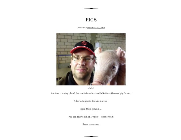 Marcus mit seinem Felfie auf der Seite farmingselfie.com