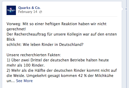 Gülle-Storm auf Facebook