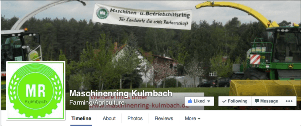 Der Maschinenring Kulmbach hat das alte Logo in der neuen Farbe und mit dem Namen im Signet seine eigene Kreation erstellt